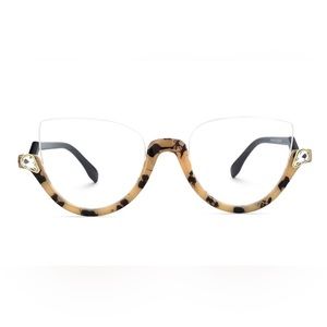 Tortoise frameless Non- Prescription Glasses